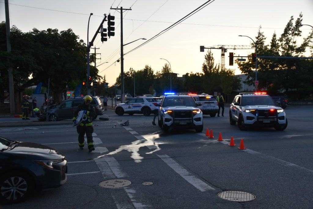 Four Hospitalized After RCMP Cruiser Collides With SUV in Surrey Smash-Up