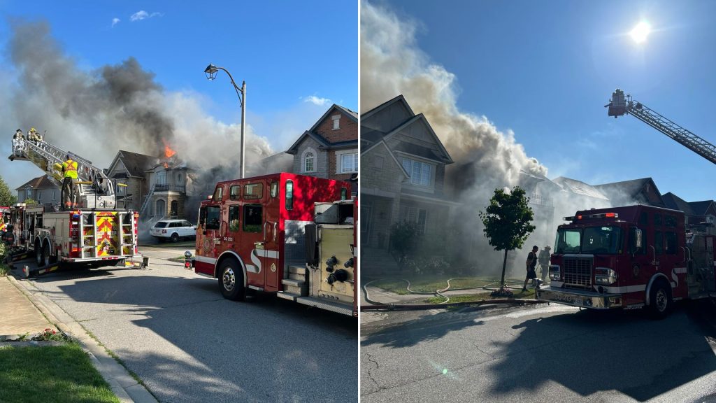 Heroic Firefighters Wrestle Rampaging Blaze in Brampton Neighborhood