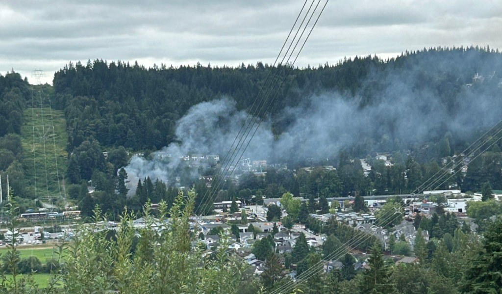 Coquitlam Fire Crews in Fierce Battle Against Blazing Double-Wide Trailer