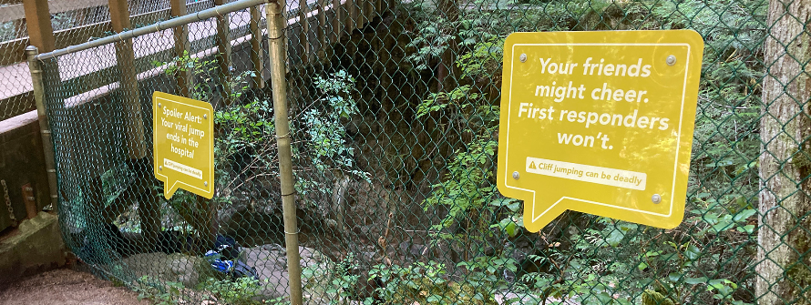 “Lynn Canyon Introduces Bold New Signs to Curb Dangerous Cliff Jumping Trend”